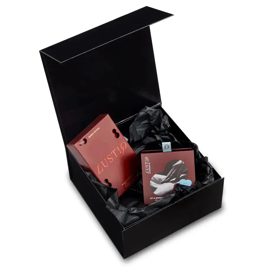 Bond Bites & Aphrodite Kártya – Prémium Ajándékcsomag Lustiq